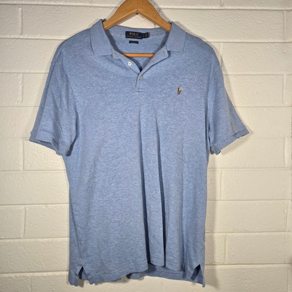 Polo Ralph Lauren 100% Cotton Flesh Pony Classic Fit Large Office‎ Golf Preppy